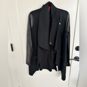 Spanx Leather front drape jacket
